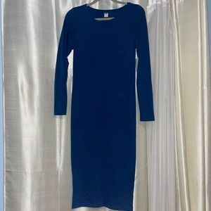 NWT Long Sleeve Full Length Dress- Teal, Small